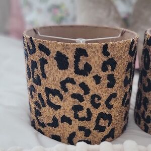 NWT - One Black and Brown Leopard Print Sequin Lamp Shade